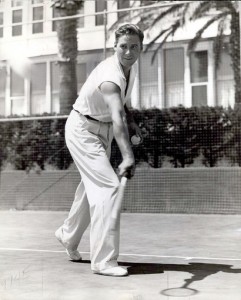 Errol playing tennis hotel del