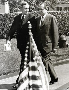 President Nixon and Prime Minister John Gorton during an official welcoming ceremony at the White House in May 1969.