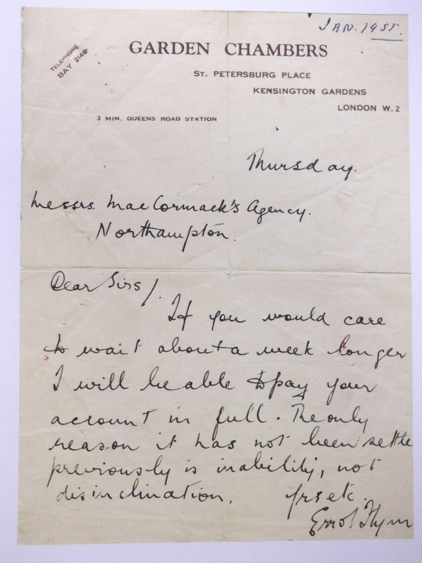 Debt Letter 1955