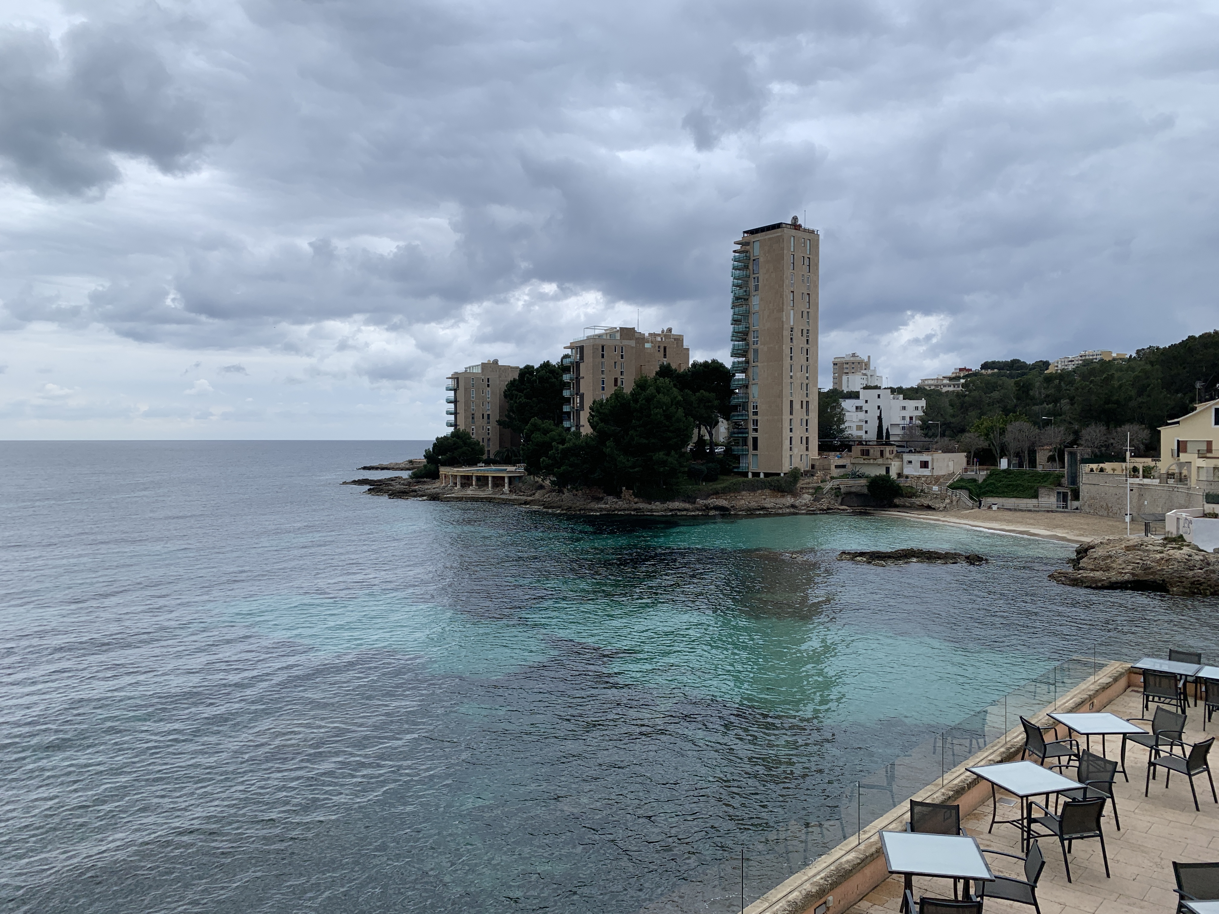 View from the terrace of the Maricel - Es Moli was just behind those ugly buildings 
